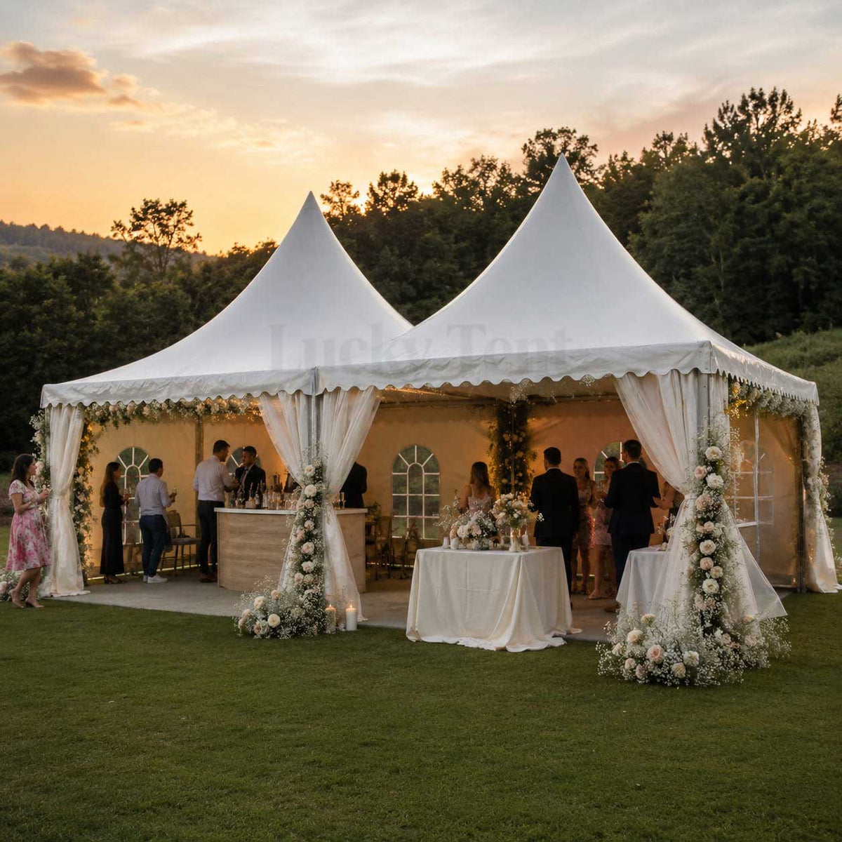 6x12m marqueeoutdoor canopy wedding party event pagoda tent for sale PT002