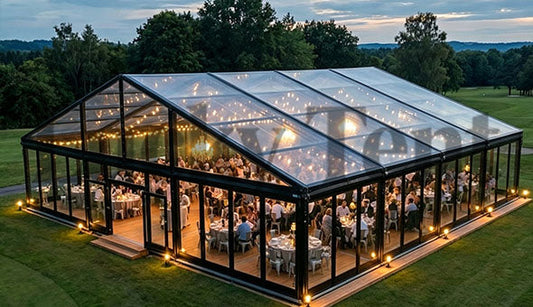 15x20m Aluminum A-Frame Tent with Glass Walls: The Ultimate Luxury Wedding & Event Venue