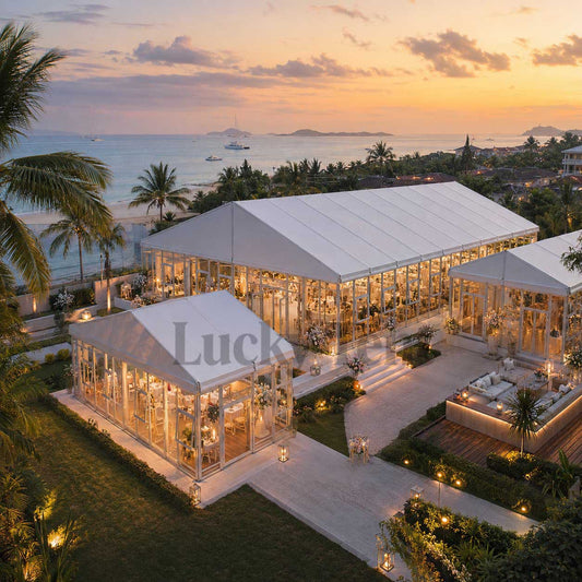 500 People Party Marquee Event Luxury Outdoor Wedding Tent with Glass wall WPT001