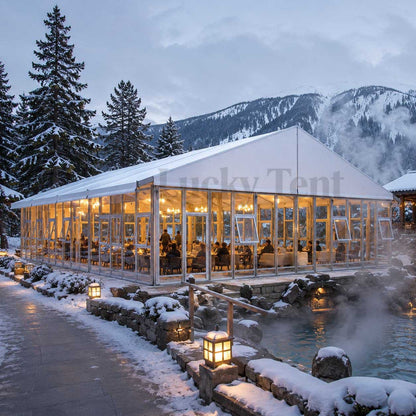 500 People Party Marquee Event Luxury Outdoor Wedding Tent with Glass wall WPT001