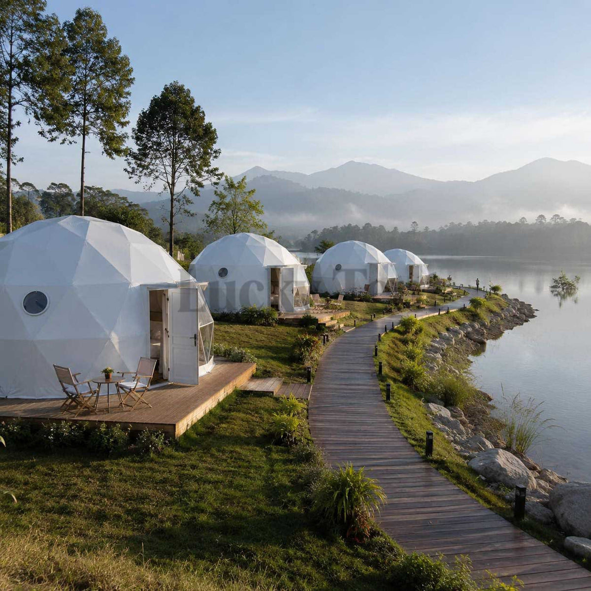 hot sale prefabricated house hotel room 6m dome tent for accommodation DT002