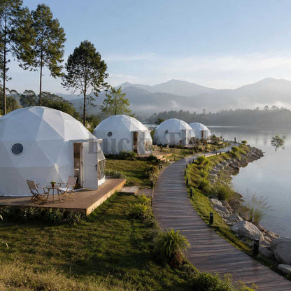 hot sale prefabricated house hotel room 6m dome tent for accommodation DT002