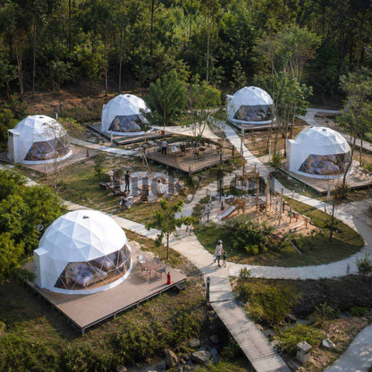 hot sale prefabricated house hotel room 6m dome tent for accommodation DT002