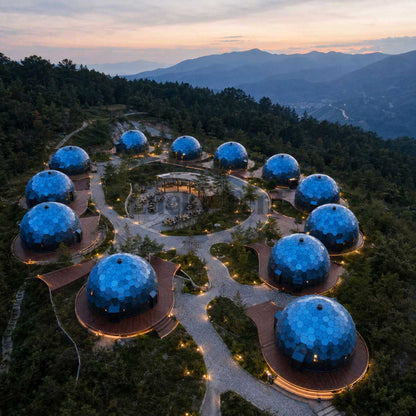 Science and Technology Museum Dome Building13 Meter Aluminum Alloy Dome Glass House Outdoor Activity Exhibition Large Dome Tent GDH002