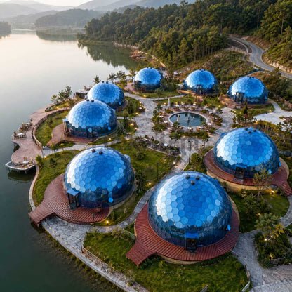 Science and Technology Museum Dome Building13 Meter Aluminum Alloy Dome Glass House Outdoor Activity Exhibition Large Dome Tent GDH002