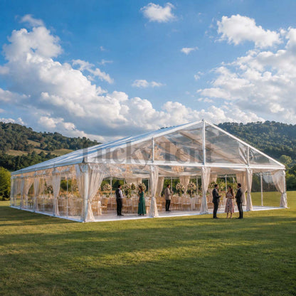 Temporary Canopy 300 Guest Elegant Outdoor Transparent Clear Wedding Marquee Tent for Sale WPT002