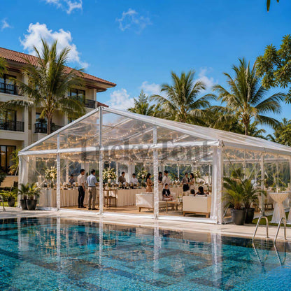 Temporary Canopy 300 Guest Elegant Outdoor Transparent Clear Wedding Marquee Tent for Sale WPT002