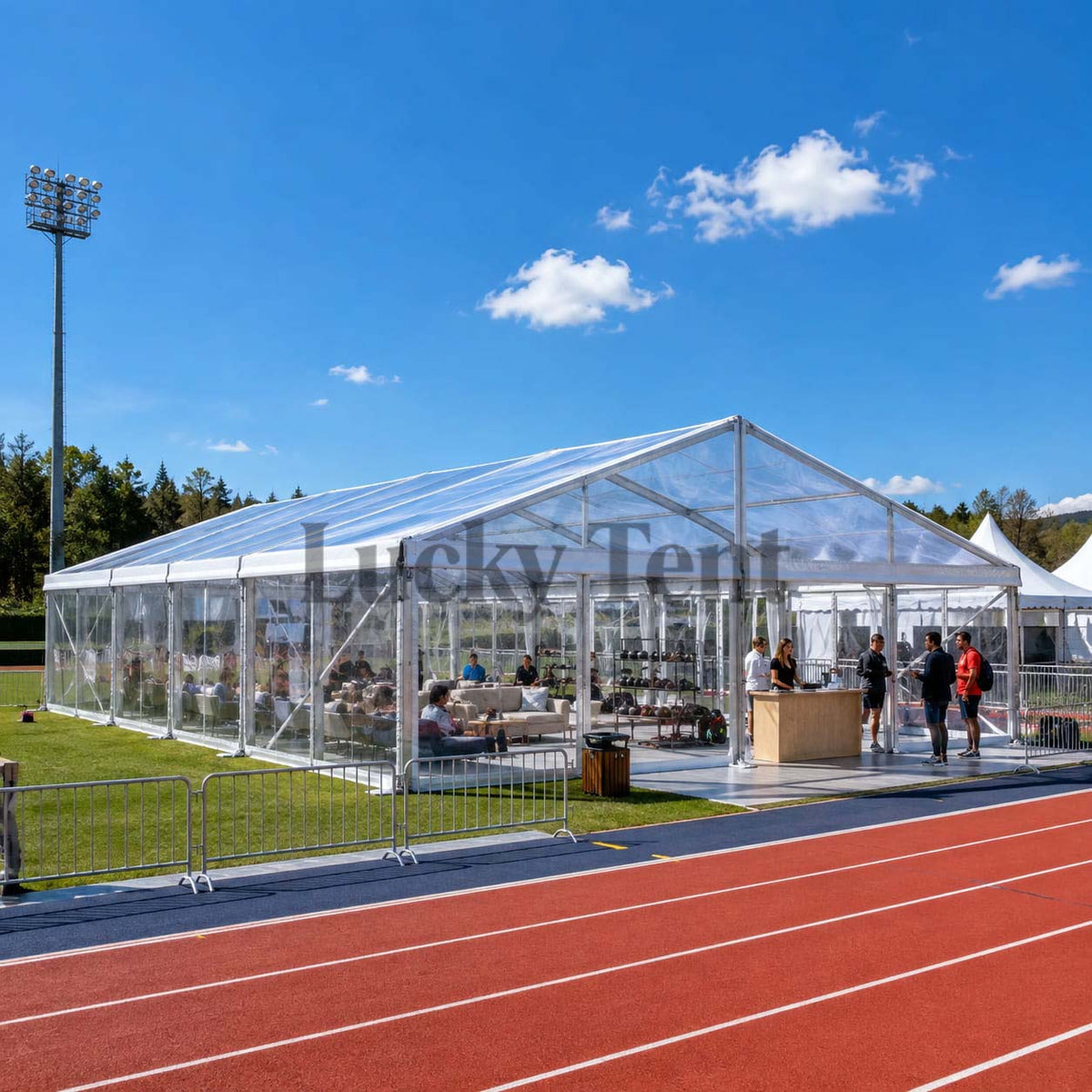 Temporary Canopy 300 Guest Elegant Outdoor Transparent Clear Wedding Marquee Tent for Sale WPT002