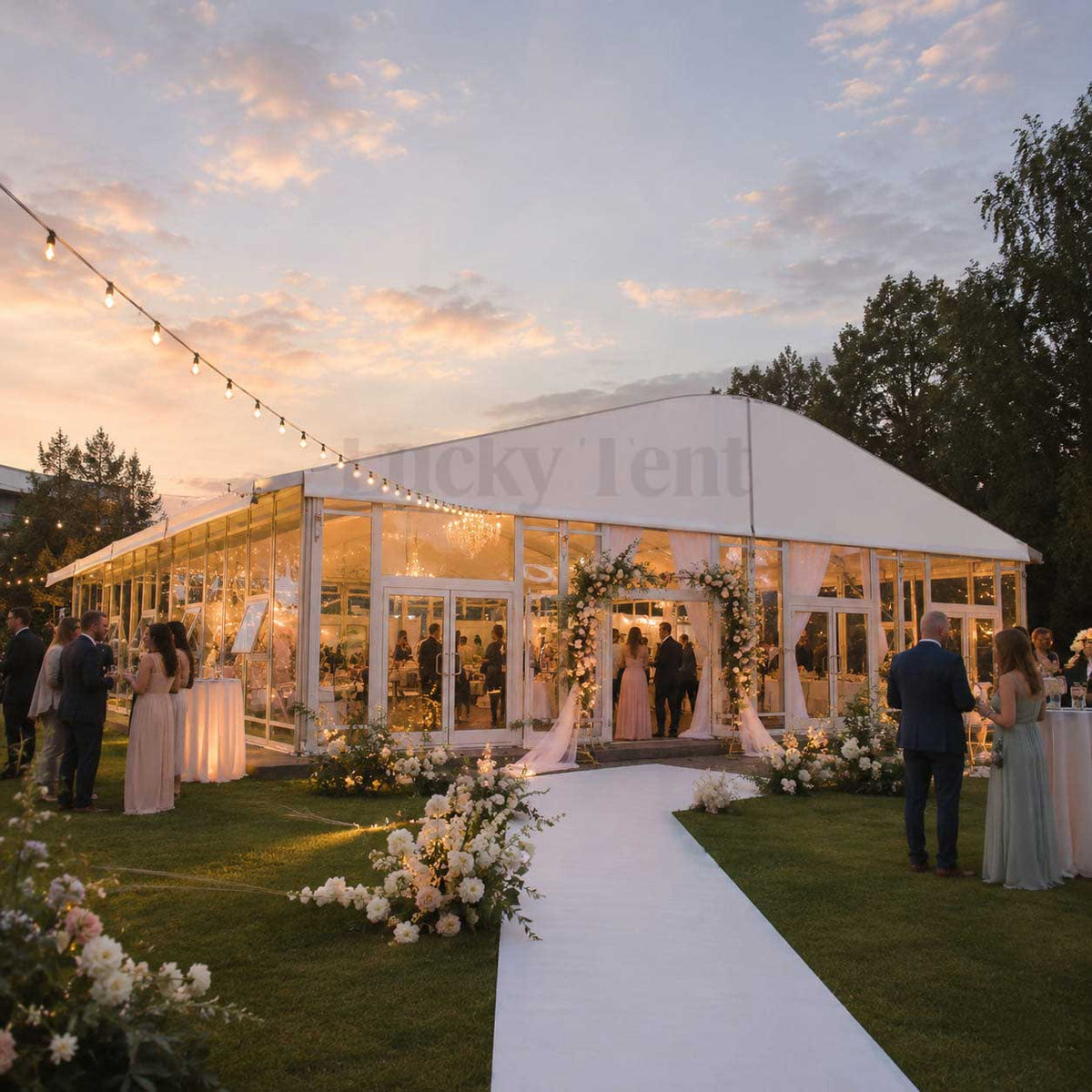 Heavy Duty 20x40 Waterproof Outdoor Curved Tent for Trade Fair Events and Conference Halls-Indoor Application CT003
