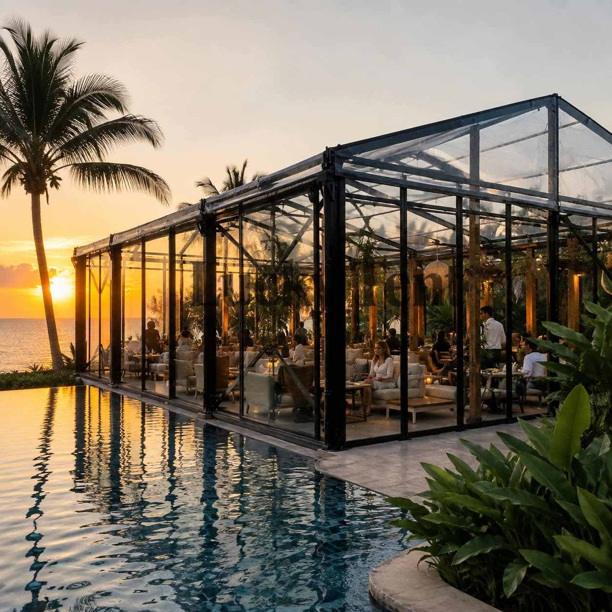 Luxury Fashion Customized Party Marquee Event Black Aluminum Frame 300 PeopleWedding Tent for Sale WPT003