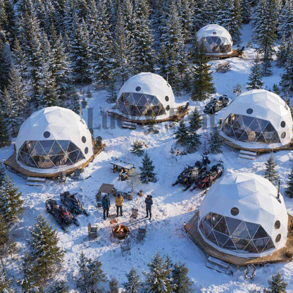 Outdoor Uv-Resistant Garden Greenhouse Luxury Glamping Winter Igloo Dome House Tent with Insulation  DT005