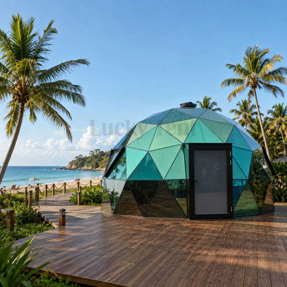 Custom High Quality Outdoor  Glass Dome Tent with Thermal Insulation Glass House for Party Events Resort Hotel GDH006