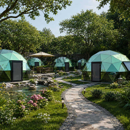 Custom High Quality Outdoor  Glass Dome Tent with Thermal Insulation Glass House for Party Events Resort Hotel GDH006