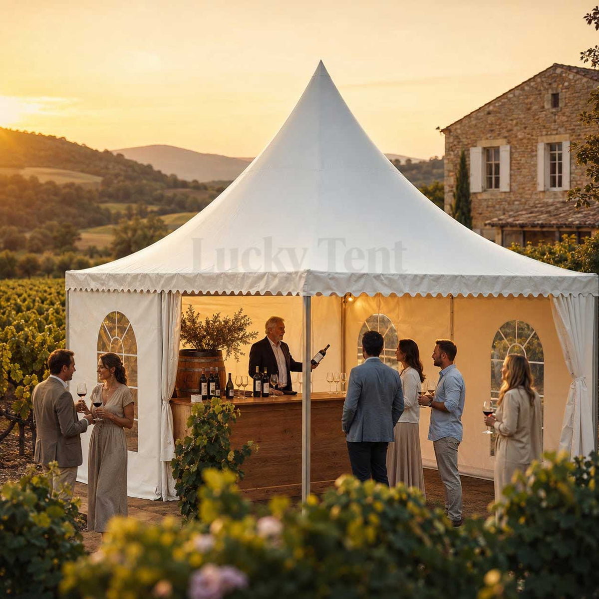 Good Quality gazebo Multi-Purpose Business Event 20x20 ft pagoda tent for outdoor wedding party PT007