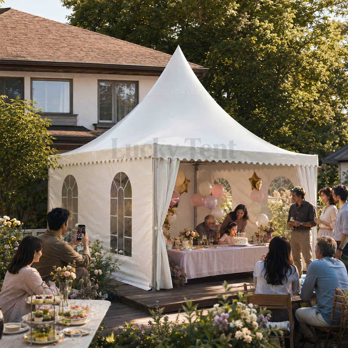 Good Quality gazebo Multi-Purpose Business Event 20x20 ft pagoda tent for outdoor wedding party PT007