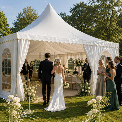 outdoor durable large exhibition booth 10x10m pagoda tent with lining decoration PT008