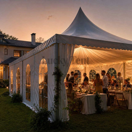 outdoor durable large exhibition booth 10x10m pagoda tent with lining decoration PT008
