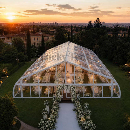 Large Clear Span TFS Curved Transparent Wedding Aluminum Tents for 800-1000 People TFS001