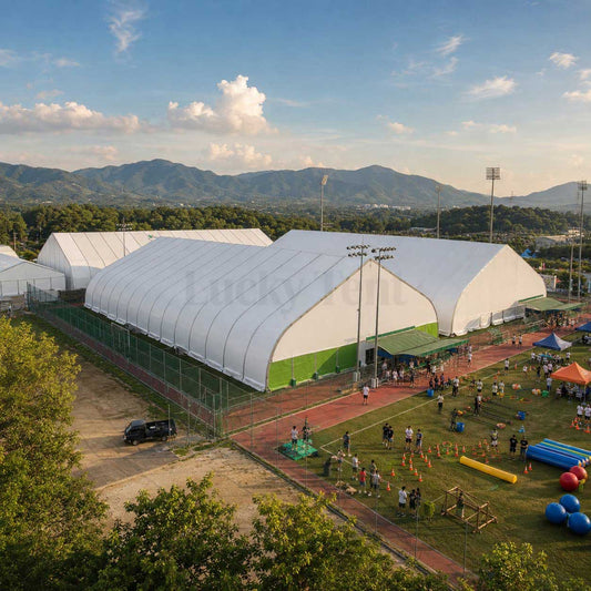 Outdoor Permanent Strong Frame Structure Marquee Tents Sport Court Cover Shading Tent for Outdoor Sport Event TFS003