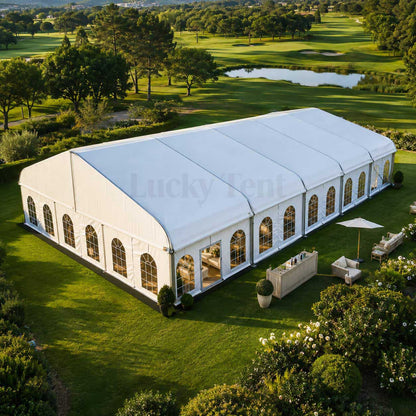 15m  Width Aluminum Structure Wedding Marquee Curved Roof Outdoor Party Tent for 500 1000 People TFS005