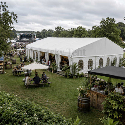 15m  Width Aluminum Structure Wedding Marquee Curved Roof Outdoor Party Tent for 500 1000 People TFS005